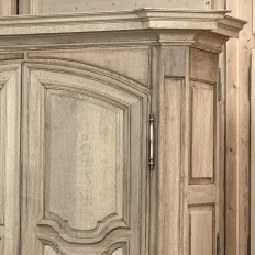 Grand 18th Century Country French Louis XIV Stripped Oak Armoire