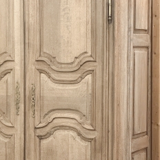 Grand 18th Century Country French Louis XIV Stripped Oak Armoire