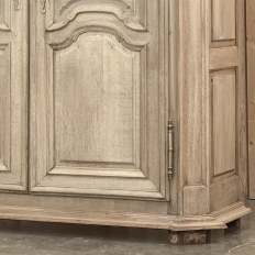 Grand 18th Century Country French Louis XIV Stripped Oak Armoire