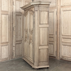 Grand 18th Century Country French Louis XIV Stripped Oak Armoire
