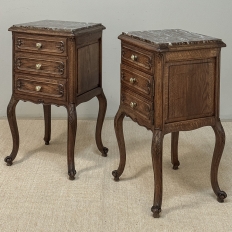 Pair Antique Country French End Tables ~ Nightstands