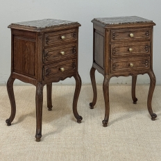 Pair Antique Country French End Tables ~ Nightstands