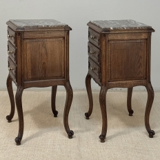 Pair Antique Country French End Tables ~ Nightstands