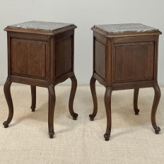 Pair Antique Country French End Tables ~ Nightstands