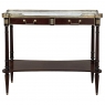 Antique French Directoire Mahogany Console with Carrara Marble Top