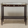 Antique French Directoire Mahogany Console with Carrara Marble Top