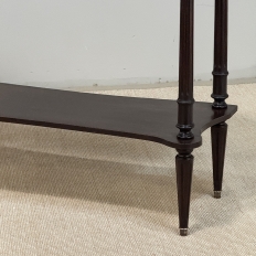 Antique French Directoire Mahogany Console with Carrara Marble Top