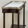 Antique French Directoire Mahogany Console with Carrara Marble Top