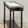 Antique French Directoire Mahogany Console with Carrara Marble Top