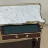 Antique French Directoire Mahogany Console with Carrara Marble Top