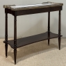 Antique French Directoire Mahogany Console with Carrara Marble Top