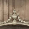 French Louis XVI Painted Demilune Console with Carrara Marble Top
