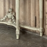 French Louis XVI Painted Demilune Console with Carrara Marble Top