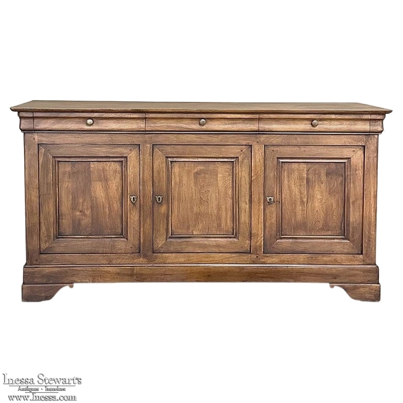 19th Century French Louis Philippe Period Walnut Buffet ~ Enfilade ~ Credenza