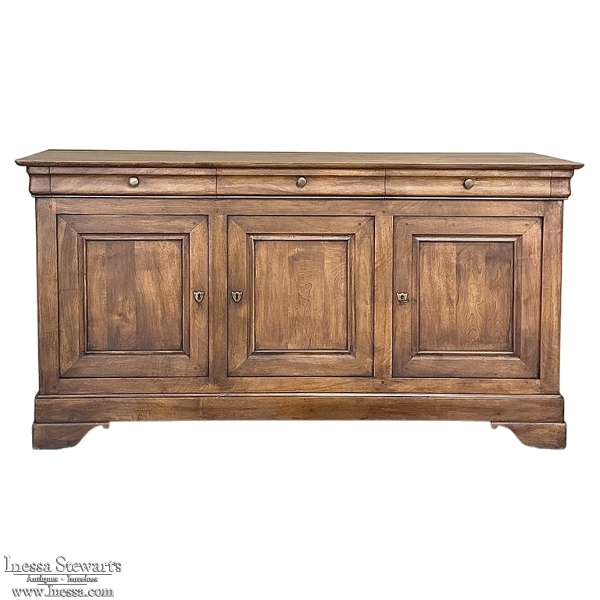 19th Century French Louis Philippe Period Walnut Buffet ~ Enfilade ~ Credenza