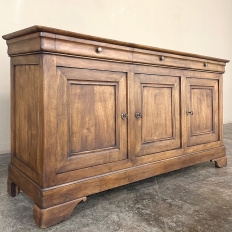 19th Century French Louis Philippe Period Walnut Buffet ~ Enfilade ~ Credenza