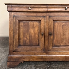 19th Century French Louis Philippe Period Walnut Buffet ~ Enfilade ~ Credenza
