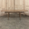 Antique French Louis XVI Oak Parquet Dining Table with Pop-Up Leaf