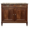 19th Century French Charles X Mahogany Marble Top Buffet