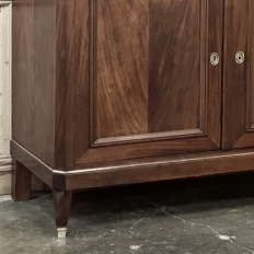 19th Century French Charles X Mahogany Marble Top Buffet