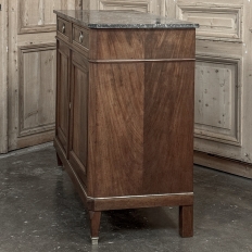 19th Century French Charles X Mahogany Marble Top Buffet