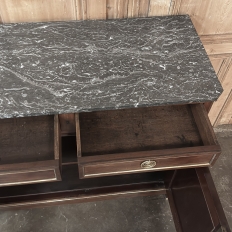 19th Century French Charles X Mahogany Marble Top Buffet