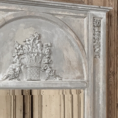 Antique French Louis XVI Painted Trumeau Mirror