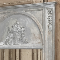 Antique French Louis XVI Painted Trumeau Mirror