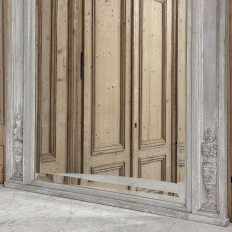 Antique French Louis XVI Painted Trumeau Mirror