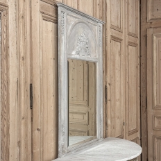 Antique French Louis XVI Painted Trumeau Mirror