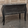 Antique French Chinoiserie Black Lacquer Bombe Commode