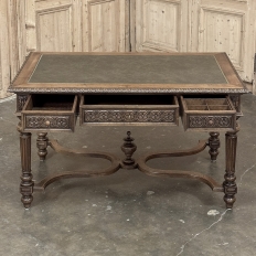 19th Century French Neoclassical Walnut Desk ~ Double Faced