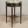 19th Century French Louis XVI Mahogany Marble Top Gueridon ~ Round End Table