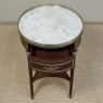 19th Century French Louis XVI Mahogany Marble Top Gueridon ~ Round End Table