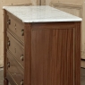 Antique French Louis XVI Mahogany Commode with Carrara Marble