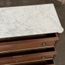 Antique French Louis XVI Mahogany Commode with Carrara Marble