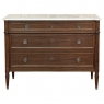 Antique French Louis XVI Mahogany Commode with Carrara Marble