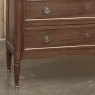 Antique French Louis XVI Mahogany Commode with Carrara Marble