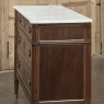 Antique French Louis XVI Mahogany Commode with Carrara Marble