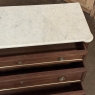 Antique French Louis XVI Mahogany Commode with Carrara Marble