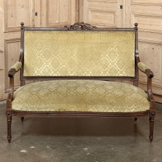19th Century French Louis XVI Walnut Canape ~ Sofa