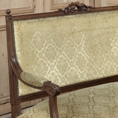 19th Century French Louis XVI Walnut Canape ~ Sofa