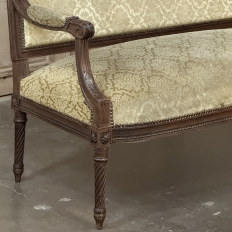 19th Century French Louis XVI Walnut Canape ~ Sofa