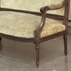 19th Century French Louis XVI Walnut Canape ~ Sofa
