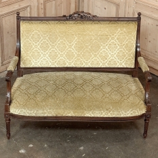 19th Century French Louis XVI Walnut Canape ~ Sofa