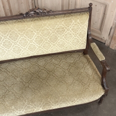 19th Century French Louis XVI Walnut Canape ~ Sofa