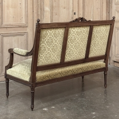 19th Century French Louis XVI Walnut Canape ~ Sofa