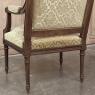Pair of 19th Century French Louis XVI Walnut Armchairs ~ Fauteuils