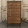 Antique French Louis XVI Mahogany Semainier Chest of 7 Drawers