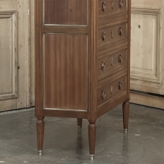 Antique French Louis XVI Mahogany Semainier Chest of 7 Drawers